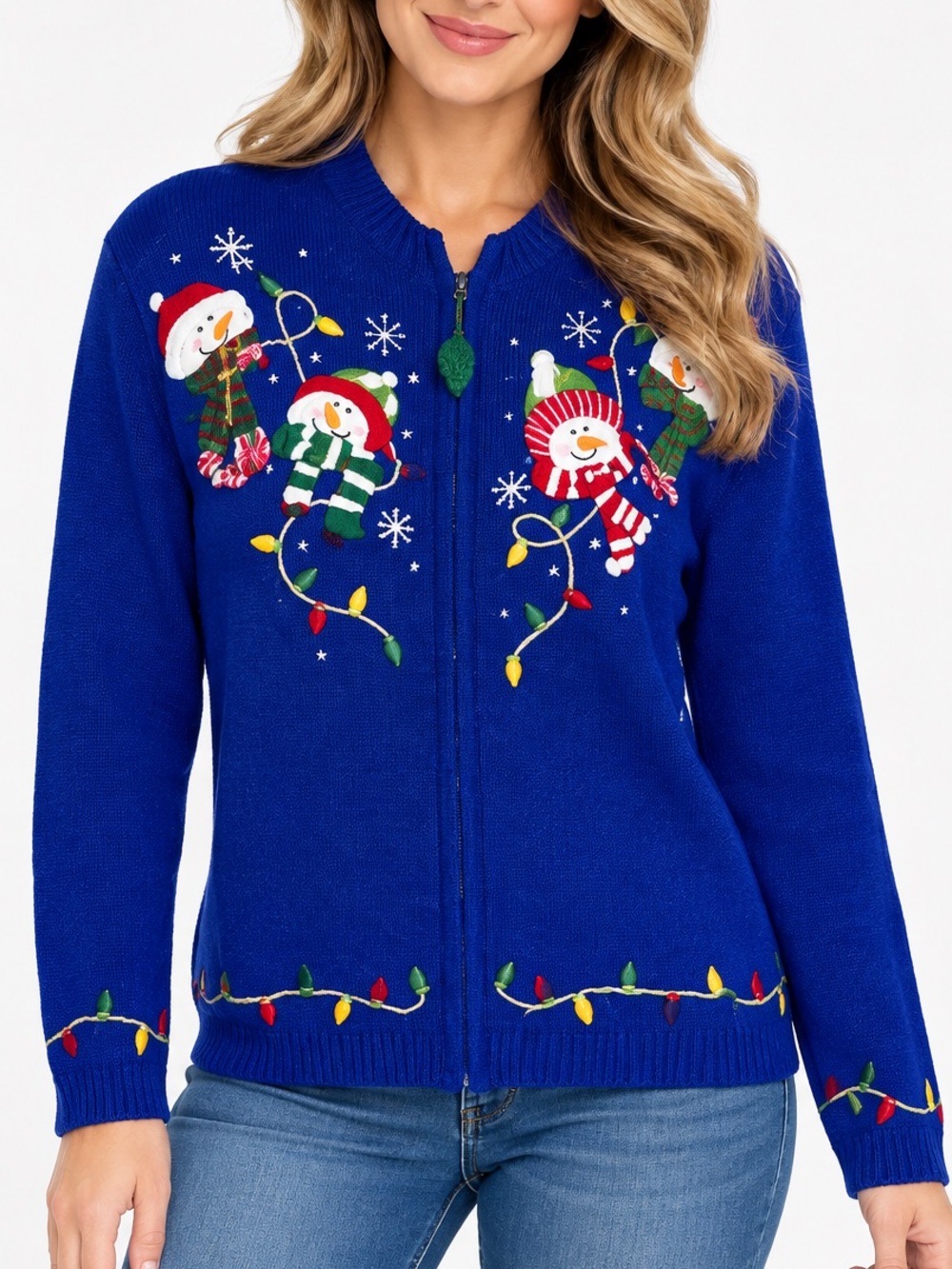 Vintage 2004 Carly St. Claire Christmas Cardigan Sweater